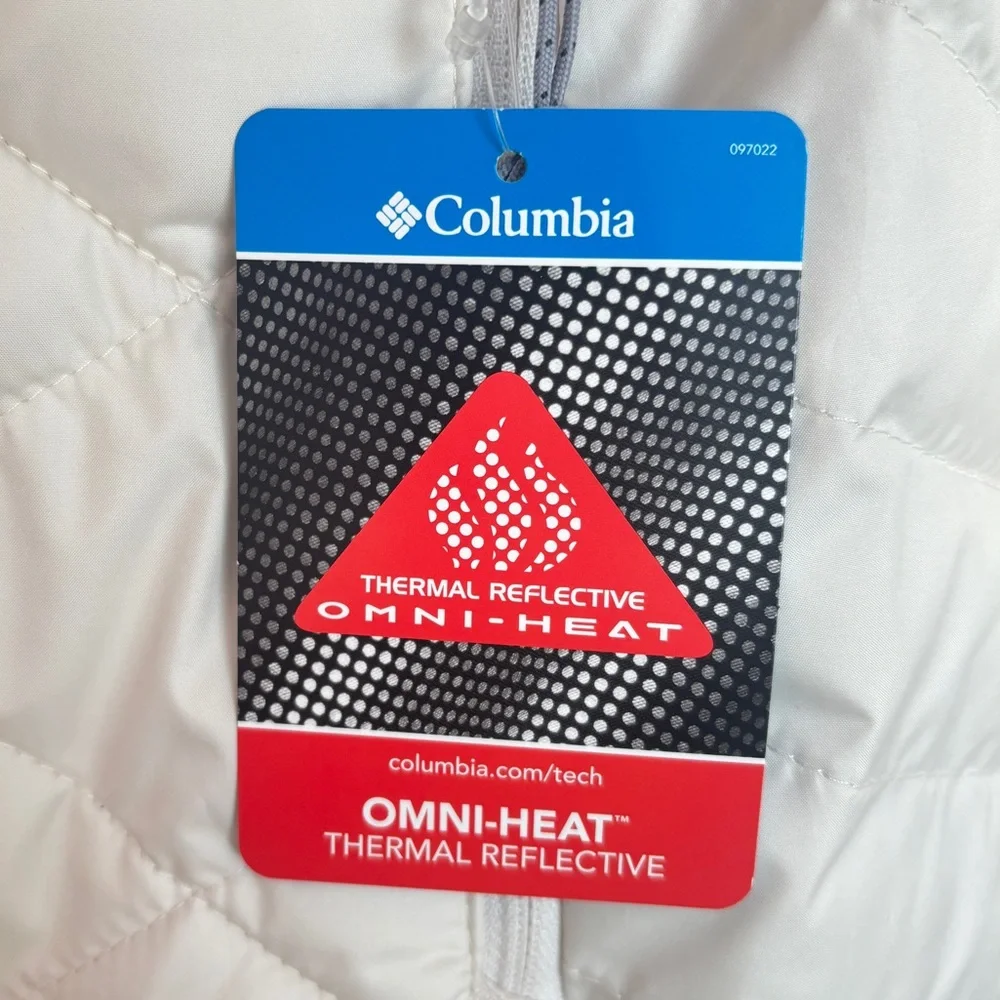 NWT • Columbia • Women's Heavenly Long Hooded Jacket • Small • Chalk • Omni-Heat - Picture 3 of 4